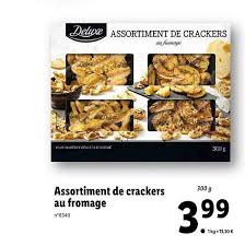 Offre Assortiment De Crackers Au Fromage Chez Lidl
