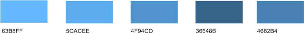 Different Shades Of Blue A List With Color Names And Codes