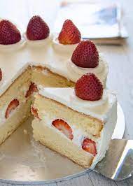 Japanese Strawberry Sponge Cake Strawberry Shortcake Recipetin Japan Strawberry Shortcake Recipes Shortcake Recipe Desserts
