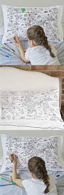 Decorate a pillowcase that you'll recognize in a flash. Doodle World Map Pillowcase Color Your Own Pillow Case Coloring Pillowcase With 10 Washable Fabric Markers Map Pillow Fabric Markers Cotton Pillow Cases