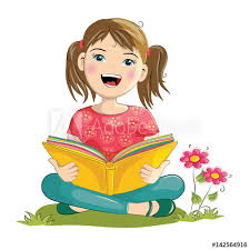 Reading stories is a great way to improve your vocabulary and we have lots of great stories for you to watch. Cartoon Girl Reading Book Vector Illustration Buy This Stock Vector And Explore Similar Vectors At Adobe Stock Adobe Stock