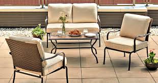The big things these days is backyard entertaining, especially during the summer months. Hampton Bay 4 Piece Patio Set Just 399 50 Delivered On Homedepot Com Regularly 799 Hip2save