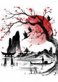 Japan Dream Poster Print By Daisj Ingrosso Displate Japanese Art Japanese Drawings Japanese Artwork
