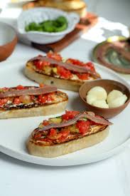 Anchovy bruschetta