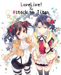 Attack On Titan And Love Live Crossover Anime Crossover Anime Attack On Titan Anime