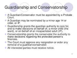 Conservatorship, on the other hand, gives a person the ability to handle a ward's financial decisions, such as paying bills, managing investments and budgeting. Lawyer Of The Day Training Guardianship And Conservatorship Ppt Download