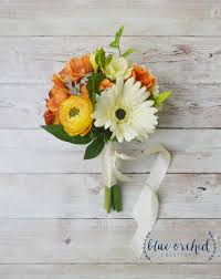 Fall Bridesmaid Bouquet Petite Fall Bouquet Fall Bouquet Orange Yellow Small Bouque Inexpensive Wedding Flowers Small Wedding Bouquets Bridesmaid Bouquet
