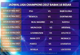 Jadwal liga champions, aturan baru bisa untungkan. Zaluker Jadwal Liga Champions 2017 Babak 16 Besar