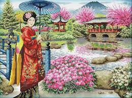 Legend with dmc this pdf counted cross stitch pattern available for instant download. Japanese Geisha Cross Stitch Pattern Garden Chinese China Etsy In 2021 Cross Stitch Kits Japanese Embroidery Cross Stitch