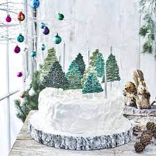 Christmas Cake Decorations Magical Forest Christmas Cake