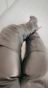 Leather pants cameltoe