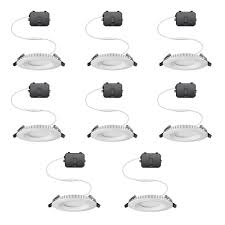 Eti 3 In Canless New Construction Remodel Selectable Integrated Led Recessed Trim Downlight 470 Lumens Wet Rated 8 Pack 53809111 8pk The Home Depot Led Recessed Lighting Recessed Lighting Can Lights