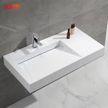Hot Item Artificial Stone Through Bathroom Vanity Hand Wash Basin Bathroom Basin Wash Basin Bathroom Basin Cabinet