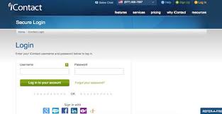 Icontact Login Page Sign In To Icontact Com Account Login Email Marketing Services Login Page