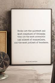 Books Are The Most Constant Friend Book Quote Decor Art Print Etsy Library Wall Home Library Library Decor
