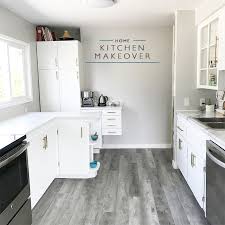 grey and white kitchen makeover