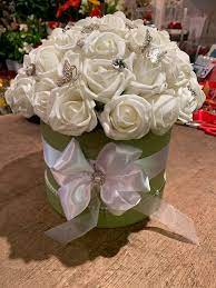 Artificial Flowers Forever Foam Roses Display Hat Box Valentines Mother S Day Ebay Foam Roses Mothers Day Flowers Artificial Flowers