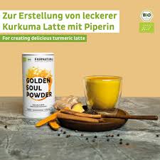 Sie wird mit dem gewürz kurkuma aufgekocht und soll sowohl morgens zum aufstehen als auch abends vor dem schlafengehen positiv auf den körper. Bio Goldene Milch 2 0 Golden Soul Powder Fairnatural Fairnatural