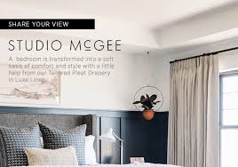 Standard sized window treatments don't always fit tailored pleat drapery in material luxe linen and color beige in the mcgee home dining room. The Shade Store Studio Mcgee Transforms A Master Bedroom Milled