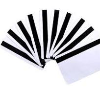 100packs 5/16inch HiCo Magnetic Stripe Premium White PVC Cards - CR80 30Mil  Blank PVC Plastic Credit/Gift/Photo ID Badge Card - Printable for Card ID  ...