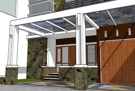 Inspirasi garasi minimalis, cocok untuk parkir mobil. Desain Teras Rumah Minimalis