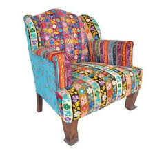I Liked This Design On Fab Velvet Floral Chair Patchwork Armchair Floral Chair Furniture
