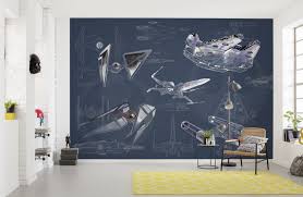Interiores star wars (star wars interiors ideas). Non Woven Photomural Star Wars Blueprint Dark Dx8 077 From Komar Disney