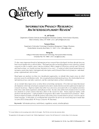 The uc davis department of psychology contains five major areas: Pdf Information Privacy Research An Interdisciplinary Review