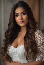 A woman in a white dress posing for a photo - SeaArt AI