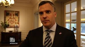 In public people cheer him, beg him to stay in. Rufus Gifford Pbs Newshour
