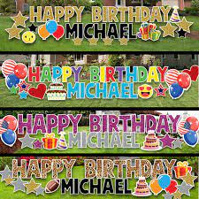 We are extremely excited to add life and excitement to you and your friends yards and businesses by helping them get carded!! Happy Birthday Yard Card Signs Los Angeles Yard Greetings Sign Printing Los Angeles Card Yards In Los Angeles