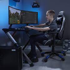 Agility Jr Esports X Rocker Gaming Chair For Juniors Blue In 2021 Rocker Lumbar Support Cushion Agile