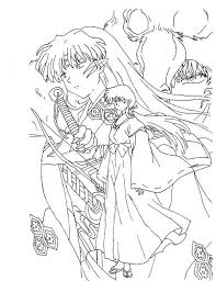 Anime is a style of film, cartoon and television animation originated from or associated with japan. Inuyasha Coloring Pages Super Coloring Pages Cute Coloring Pages Coloring Pages