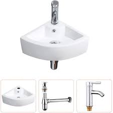 We did not find results for: Gimify Bathroom Corner Sink Small Wall Mount Vessel Sink Triangle Cloakroom Basin Mini Ceramic Modern In White With Overflow Pop Up Drain Faucet Included Amazon Com