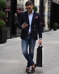 Black Blazer Combination With Jeans Mens Phillippegazarstyle With A Summer Business Casual Combo With Denim Navy Double Breasted Mens Fashion Casual Stylish Mens Fashion Mens Fashion Casual Winter