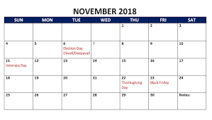 Pin On November 2018 Holidays Calendar