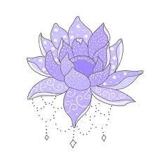 Kartinka S Tegom Flower Overlay And Purple Aesthetic Stickers Lotus Flower Tattoo Flower Tattoo