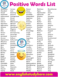 English Vocabulary C List Of Positive Words English Vocabulary Words English Study English Vocabulary