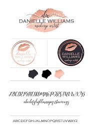 Black And Gold Makeup Logo Logo Watermark Branding Kit Package Design No 150 Makeup Artist Rose Gold Lips Navy Blue Grey Monogram Initials Beauty Blog Beauty Logo Design Lip Logo Branding Kit