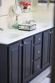 It's a beautiful warm dark gray. Gray Favorite Paint Colors Painted Bathroom Vanity Before And After Painting Bathroom Cabinets Painted Vanity Bathroom