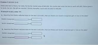 Solved Sheila sells land to Elaine, her sister, for the fair