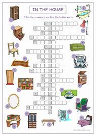 Themed crossword puzzles with a human touch. In The House Crossword Puzzle English Esl Worksheets For Distance Learning And Physical Classrooms