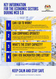 Following a news excerpt from the star, below is an mco checklist that will guide you on the new and current rules as well as sops that you. Miti Malaysia S Tweet Due To Popular Demand We Are Pleased To Share The English Version Of The Posters With Key Information On The Economicsectors During Mco 3 0 Keepcalm Staysafe Economicfrontliners Trendsmap
