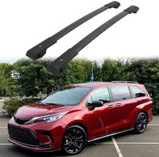 2020 toyota sienna roof rack cross bars. Buy 2 Pieces Black Roof Racks Crossbars Fit For 2021 2022 Toyota Sienna Limited Platinum Cross Bars Carrier Capacity 150 Lbs Online In Indonesia B0911wy2nz