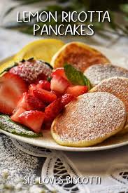 How Can Anyone Resist The Combination Of Lemon And Ricotta In The Form Of A Pancake Topped With M In 2020 Recipes Lemon Ricotta Pancakes Recipe Lemon Ricotta Pancakes