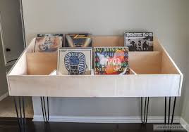 Using the edge of a cutting board, i bent the record at a 90 angle. How To Build A Diy Vinyl Record Storage Cabinet Display