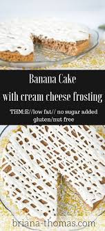 Banana Cake With Cream Cheese Drizzle Briana Thomas Recipe Cake With Cream Cheese Banana Cake Thm Desserts