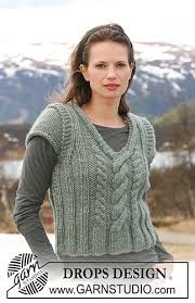 See more ideas about knitting, knitting patterns free, knitting patterns. 115 24 Top With Short Sleeves With Cables And Rib Pattern By Drops Design Ladies Cardigan Knitting Patterns Knit Vest Pattern Drops Design