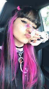 Gbc Tumblr Pink Hair Streaks Hair Inspo Color Black Hair With Highlights