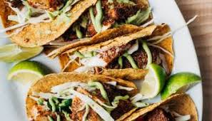 Plump chicken breast cooked your way: Cornmeal Crusted Fish Tacos With Lime Crema